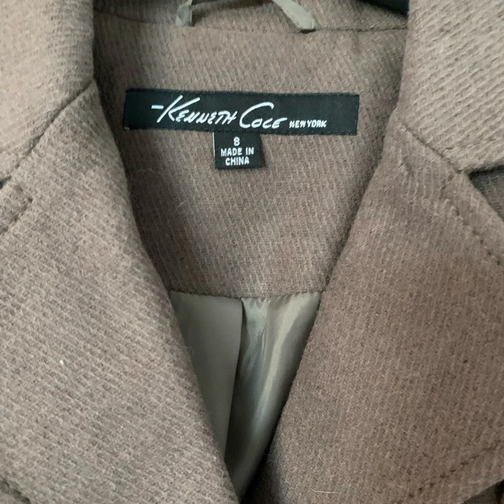 Kenneth Cole Tan Wool coat. size 8 NWT - Picture 4 of 14